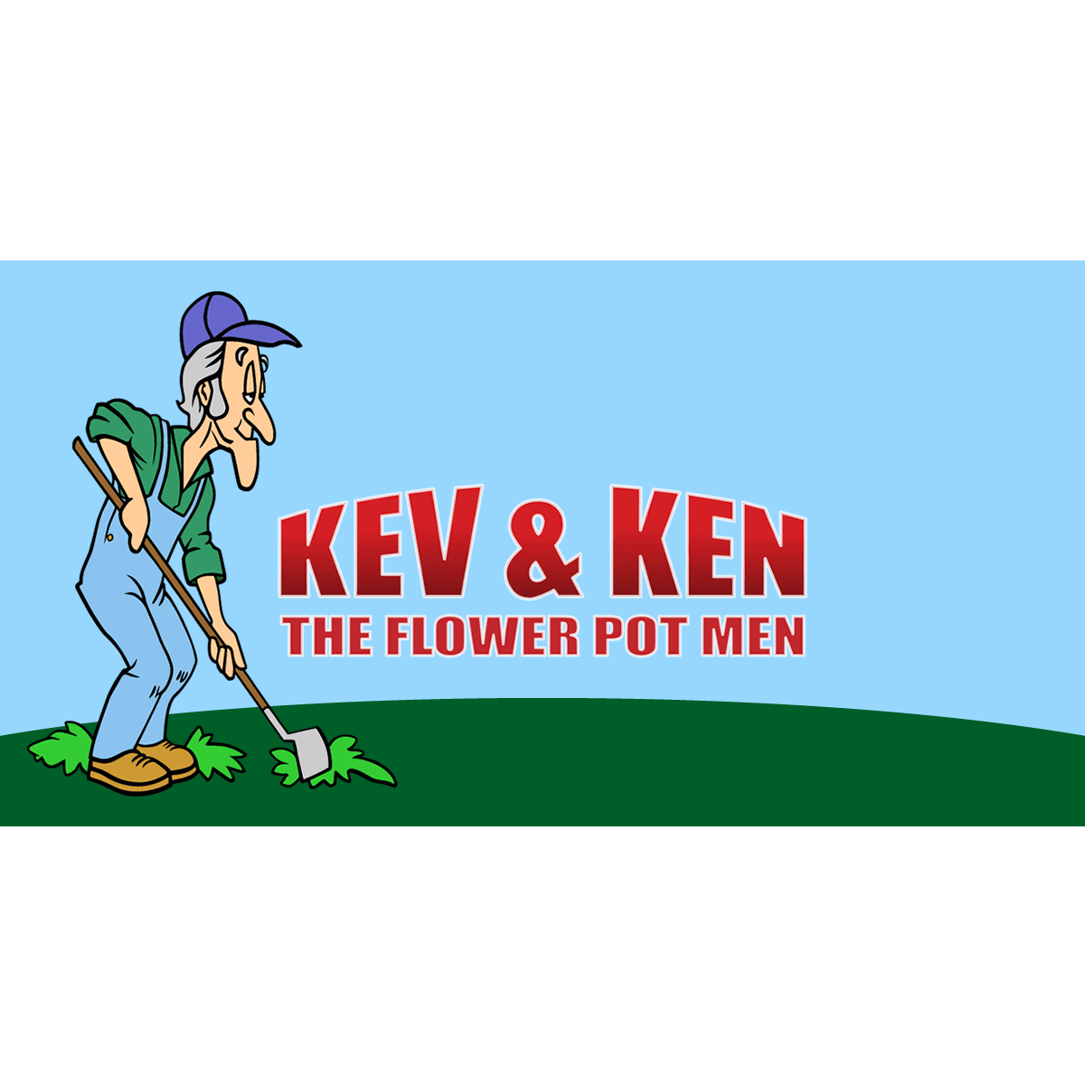 Kev & Ken the Flower Pot Men - Logo