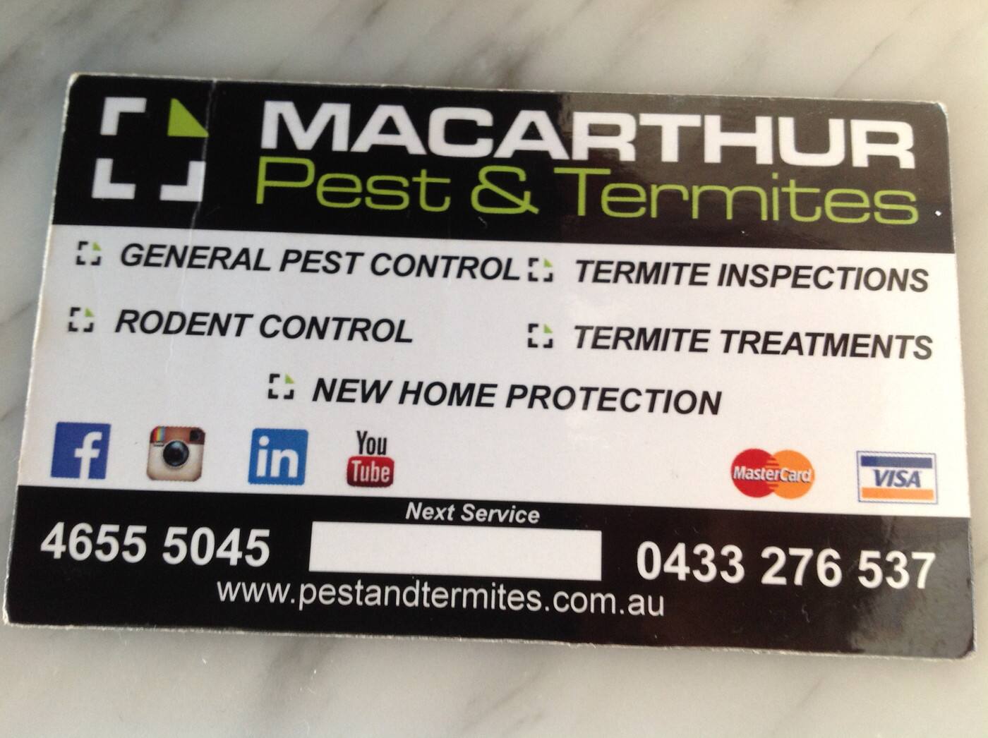 Macarthur Pest and Termites - Cover photo