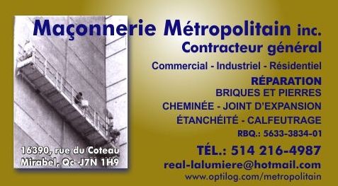Maçonnerie Métropolitain Inc - Logo