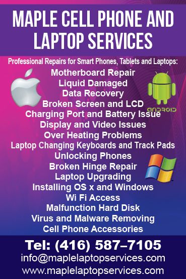 Maple Cell Phone and Laptop Services - Logo