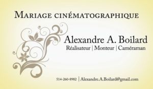 Mariage Cinématographique Alexandre Asselin Boilard - Logo