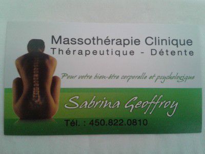 Massothérapie Sabrina Geoffroy - Cover photo