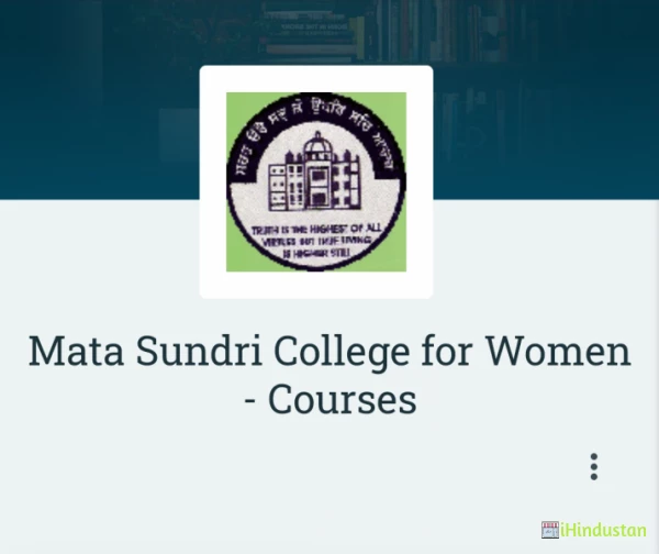 Mata Sundri College for Women - Courses - Logo