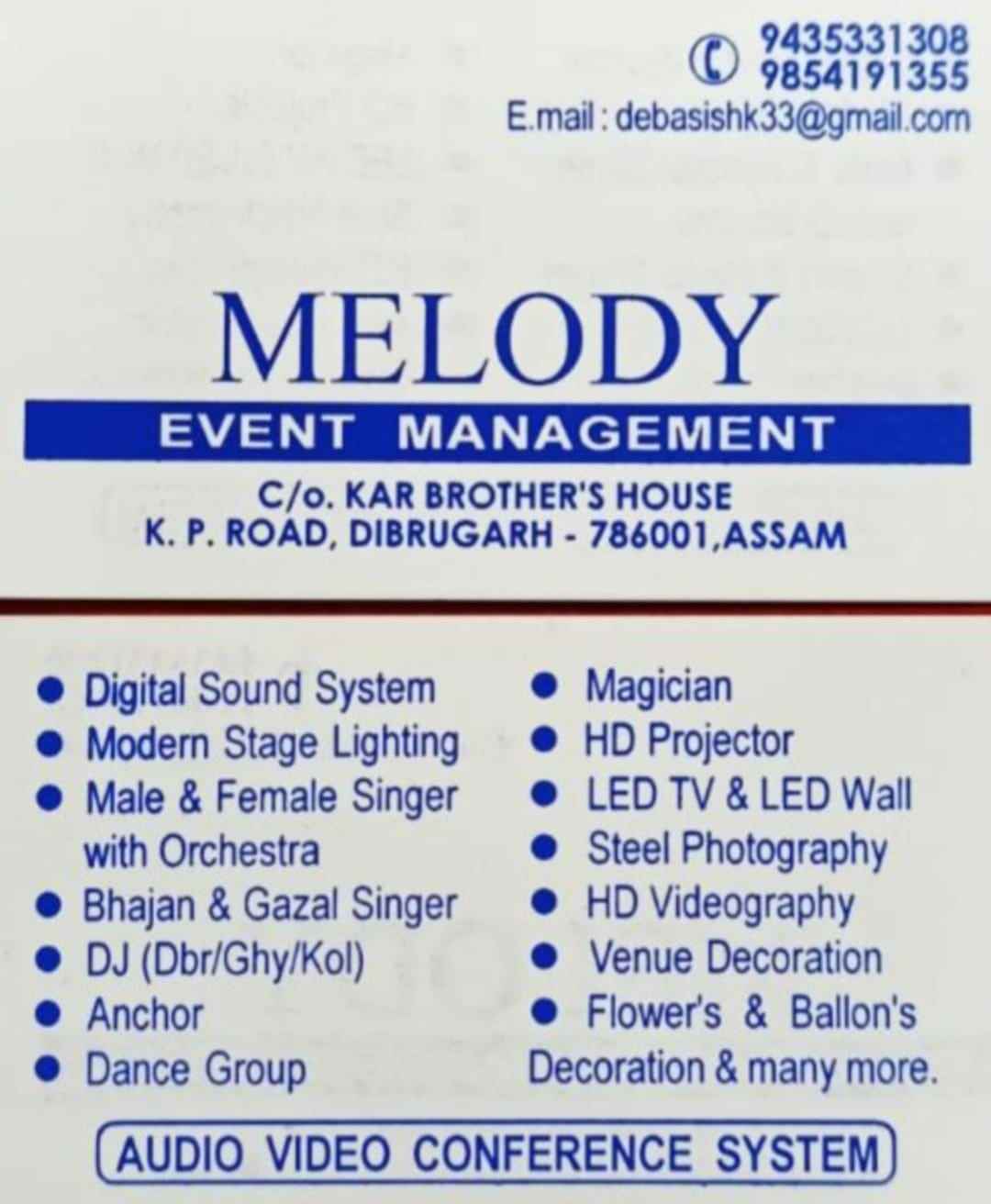 Melody Event Management - Cover photo