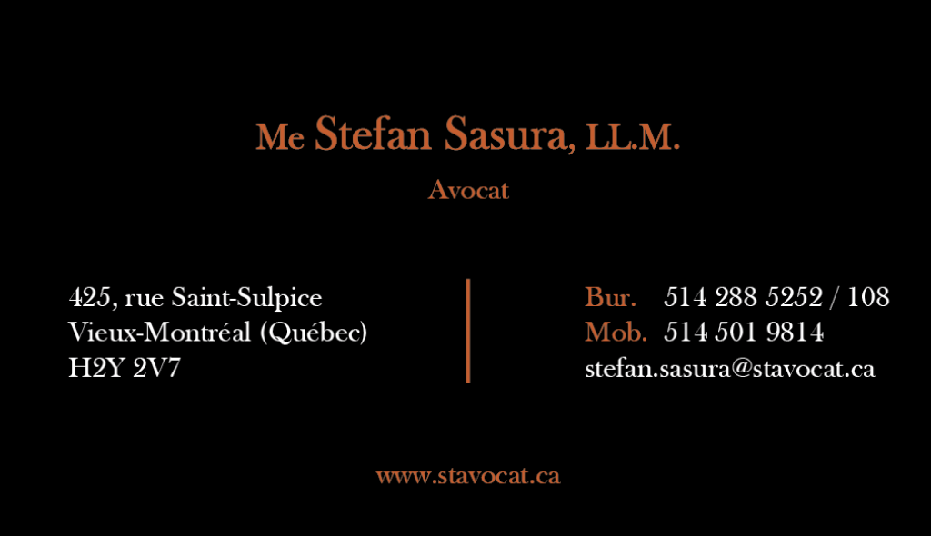 Me Stefan Sasura, LL.M., Avocat - Logo