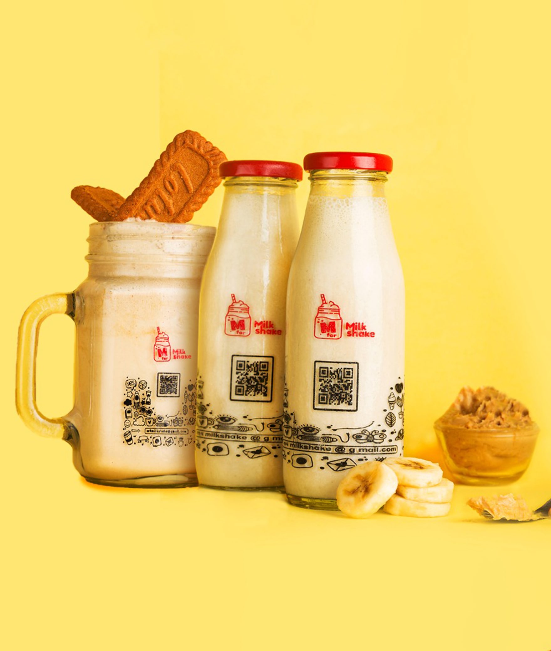 M for milkshake - Logo