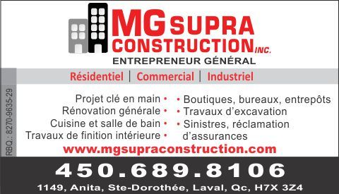 MG Supra Construction Inc - Logo