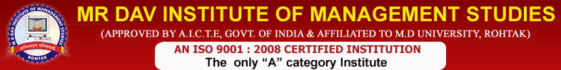 MR DAV Institute of Management Studies (MRDAVIMS) - Logo