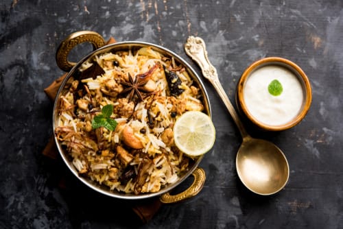 Mubarak beef biriyani - Logo