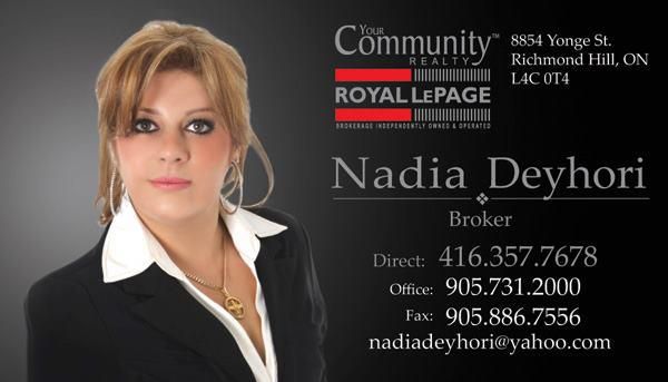 Nadia Deyhori - Royal Lepage Your Community Broker - Logo