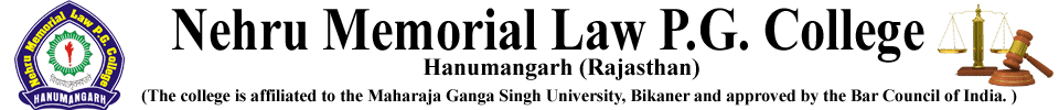Nehru Memorial Law PG College (NM LAW COLLEGE) - Logo