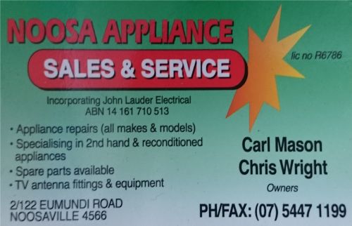 Noosa Appliance Sales & Service - Logo