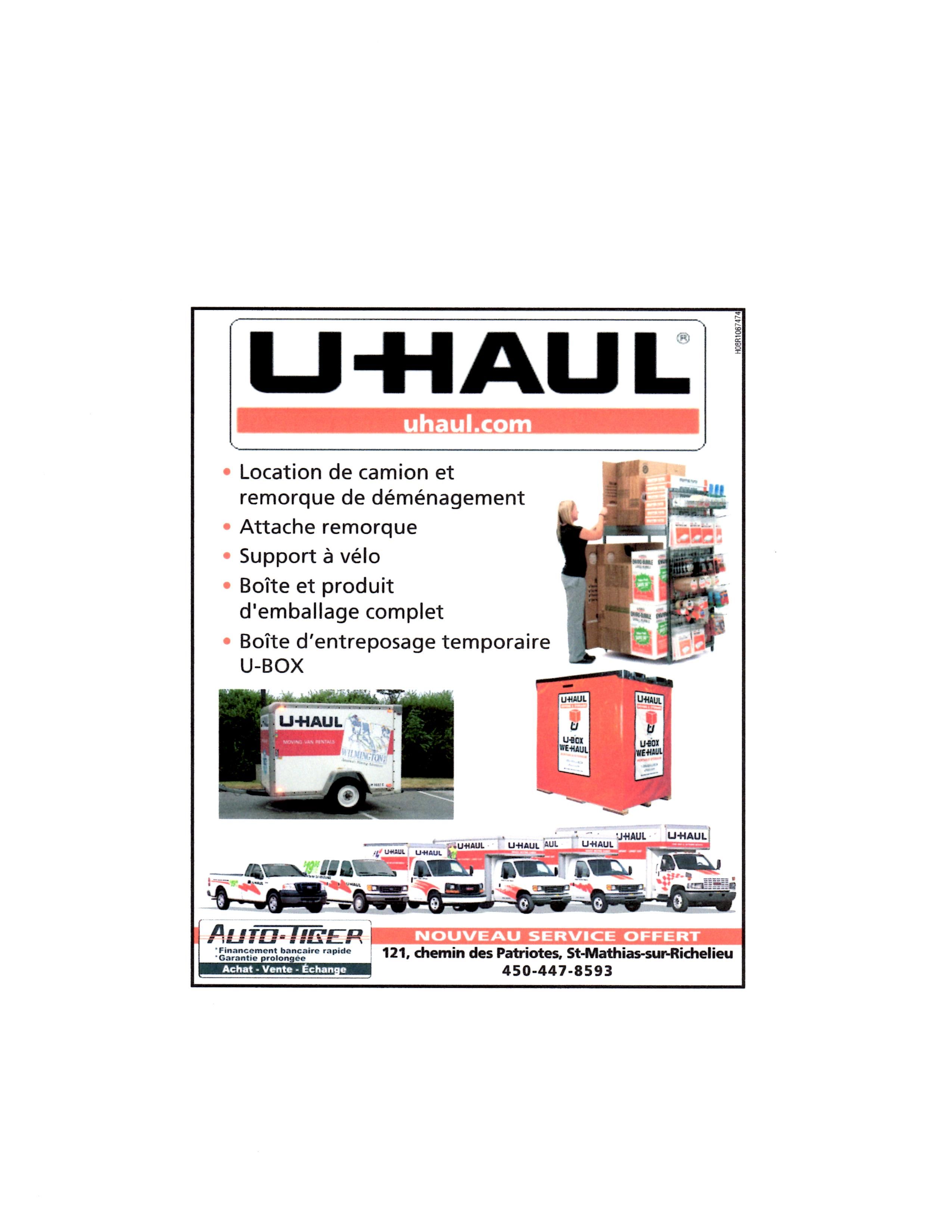 Nouveau centre de location U-HAUL a St Mathias Sur Rich - Cover photo