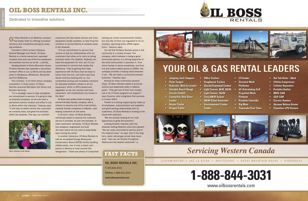 Oil Boss Rentals Inc - Logo