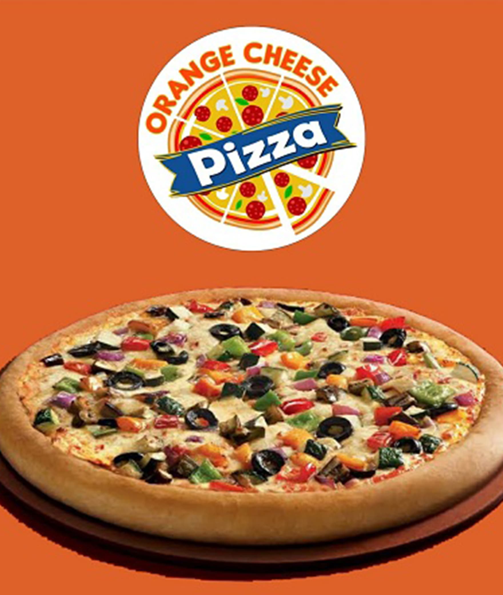 Orange Cheese Pizza - Logo