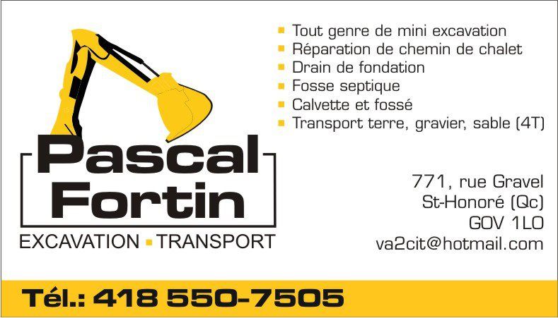 Pascal Fortin Excavation Transport - Logo