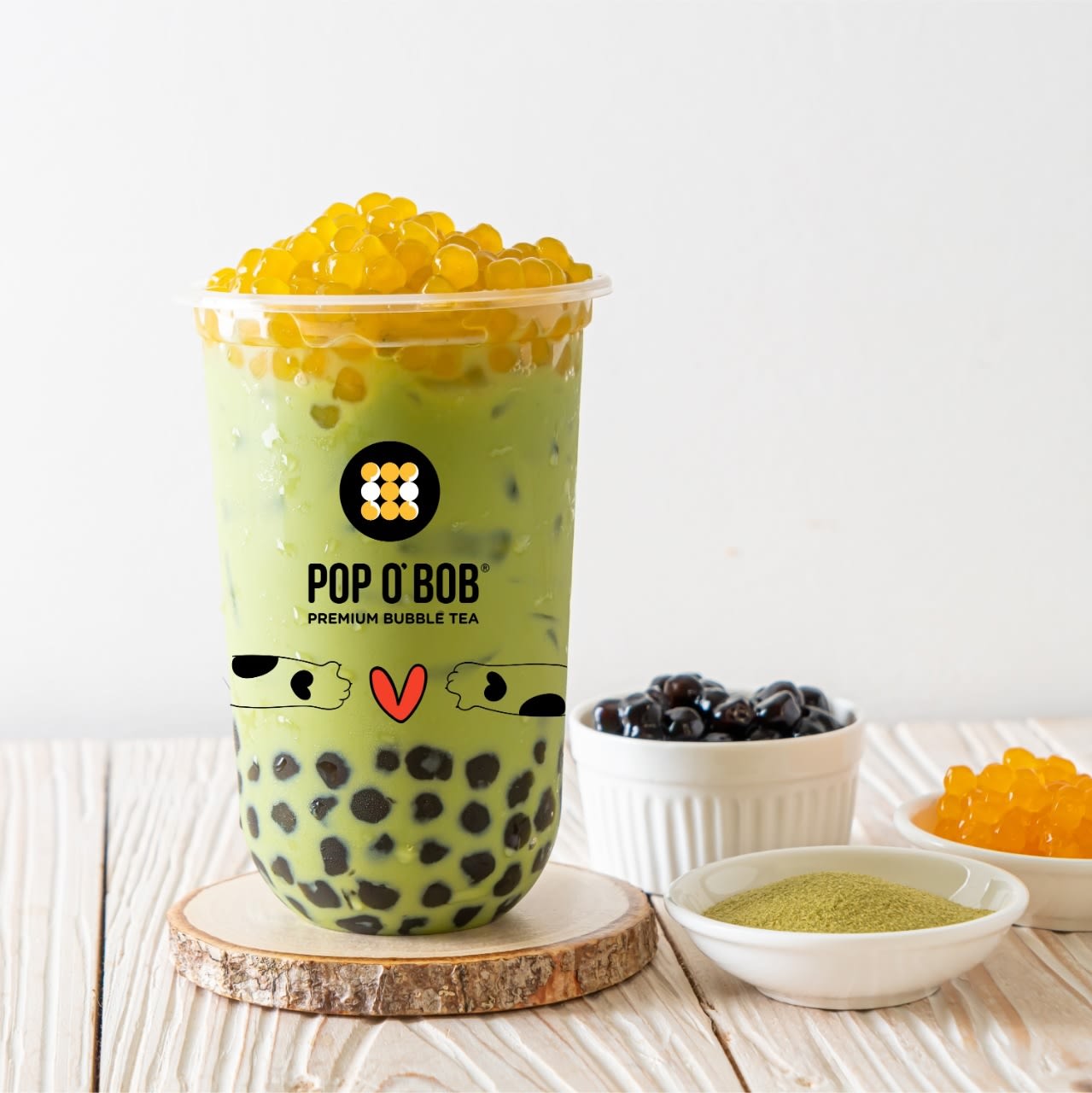 POP O' Bob - Bubble Tea Cafe - Logo