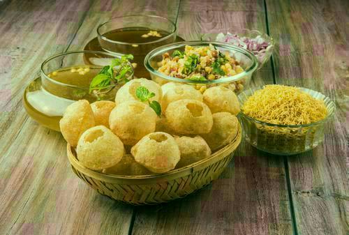 Radhekrishna pani puri And snacks centre - Logo