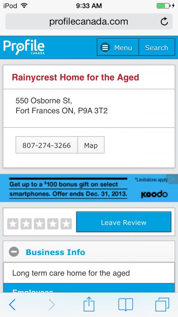 Rainycrest Home For The Aged - Logo