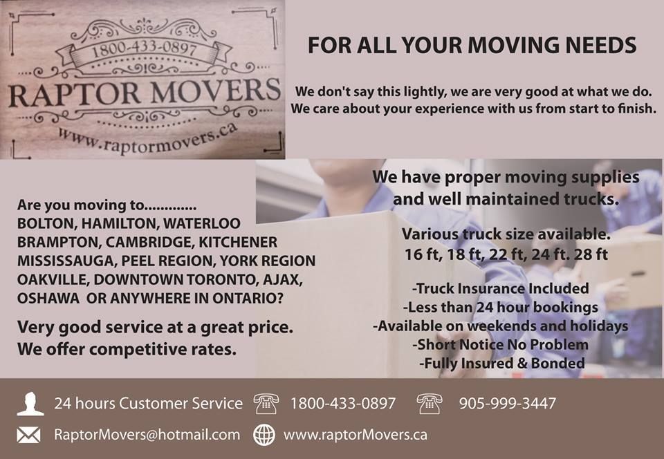 Raptor Movers - Cover photo