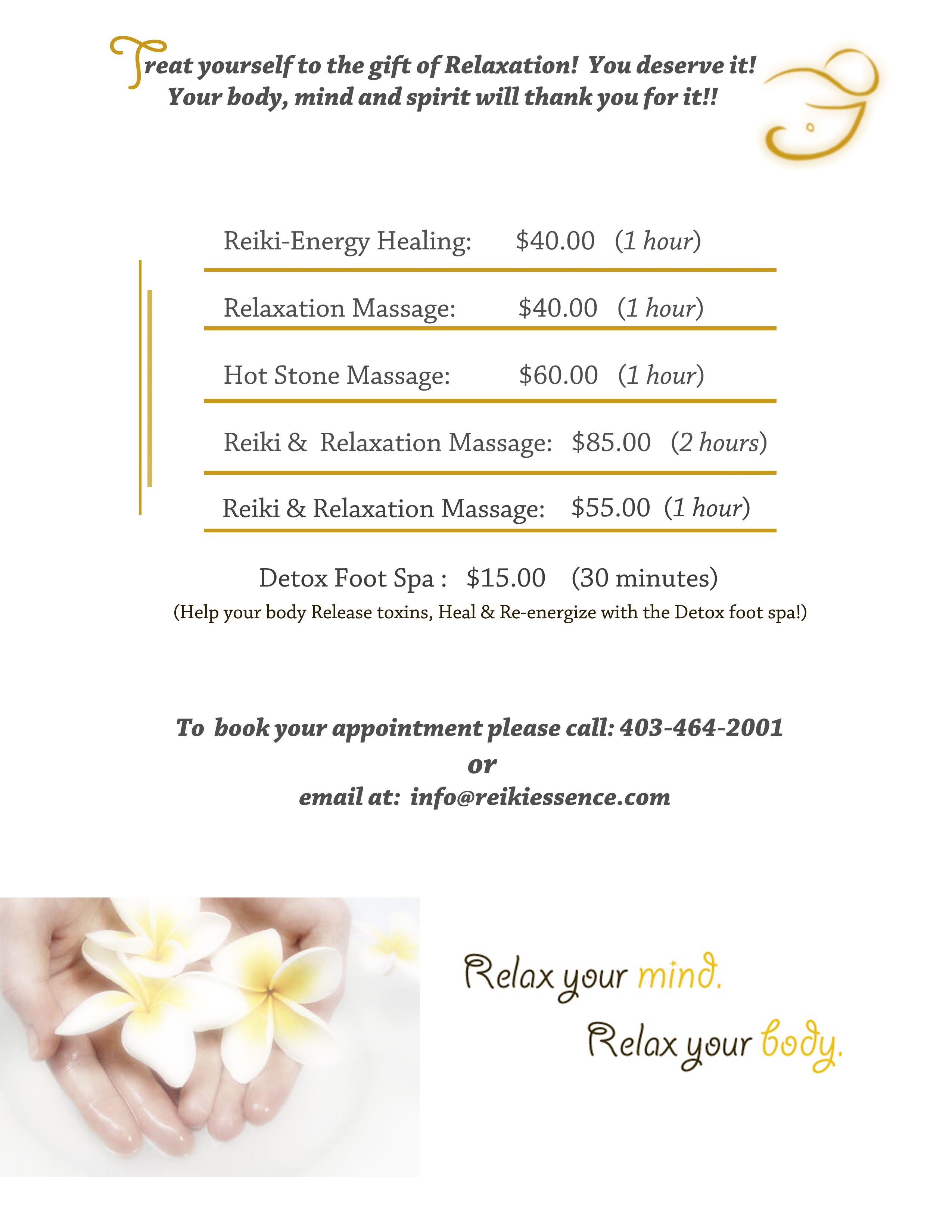Reiki Essence &a; Massage - Logo