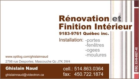 Rénovation et Finition Intérieur Ghislain Naud inc. - Logo