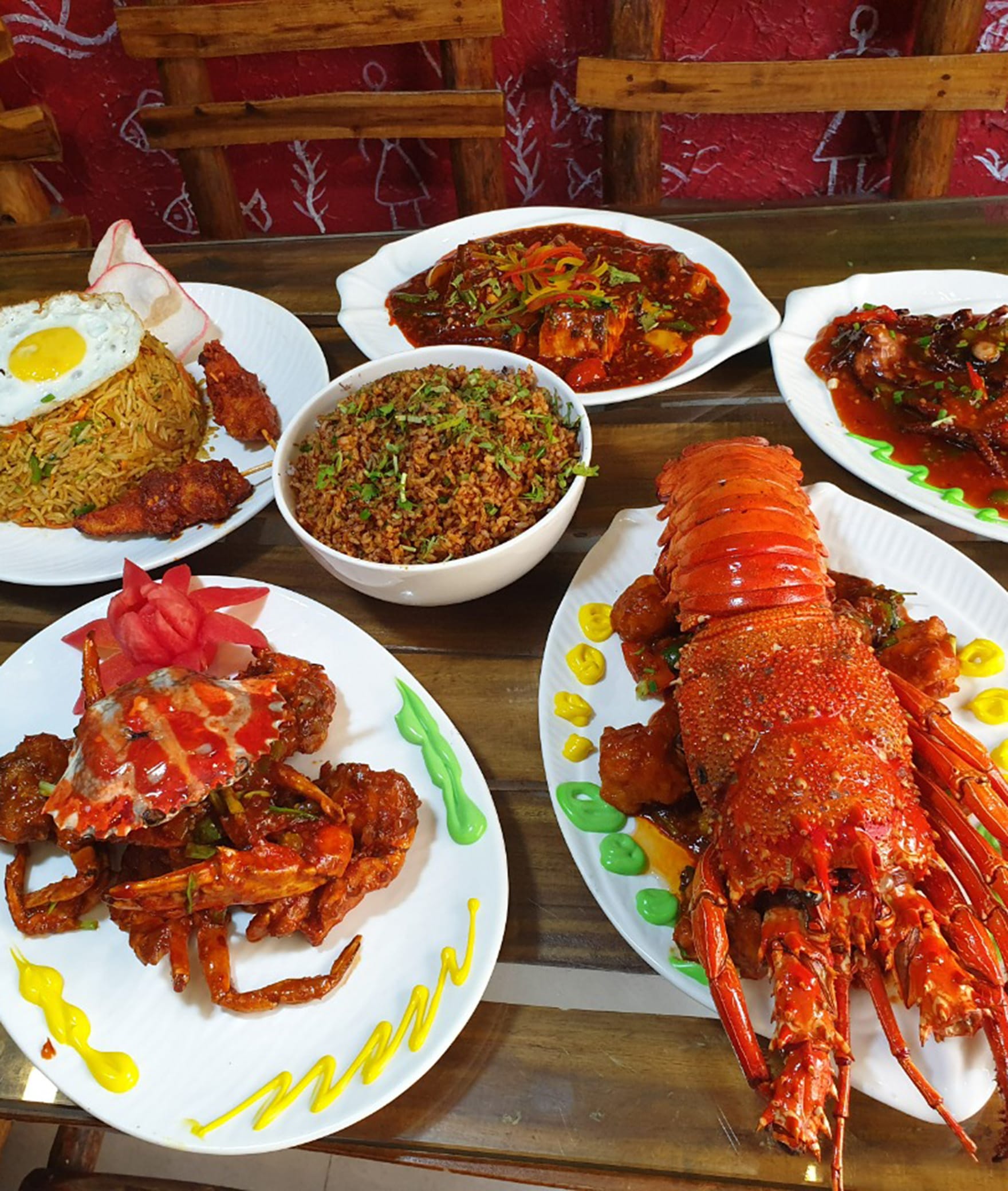 Santa's Fantasea - Tribal & Seafood - Logo