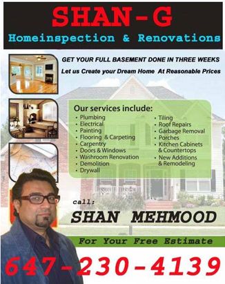 SHAN-G Home inspection &a; Renovation - Cover photo