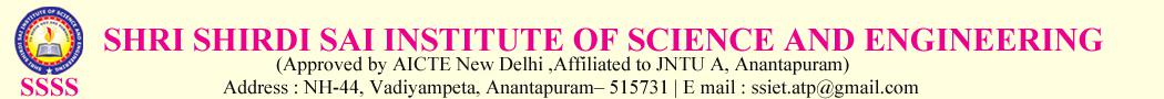 Shri Shirdi Sai Institute Of Science And Engineering (SSSISE) - Logo
