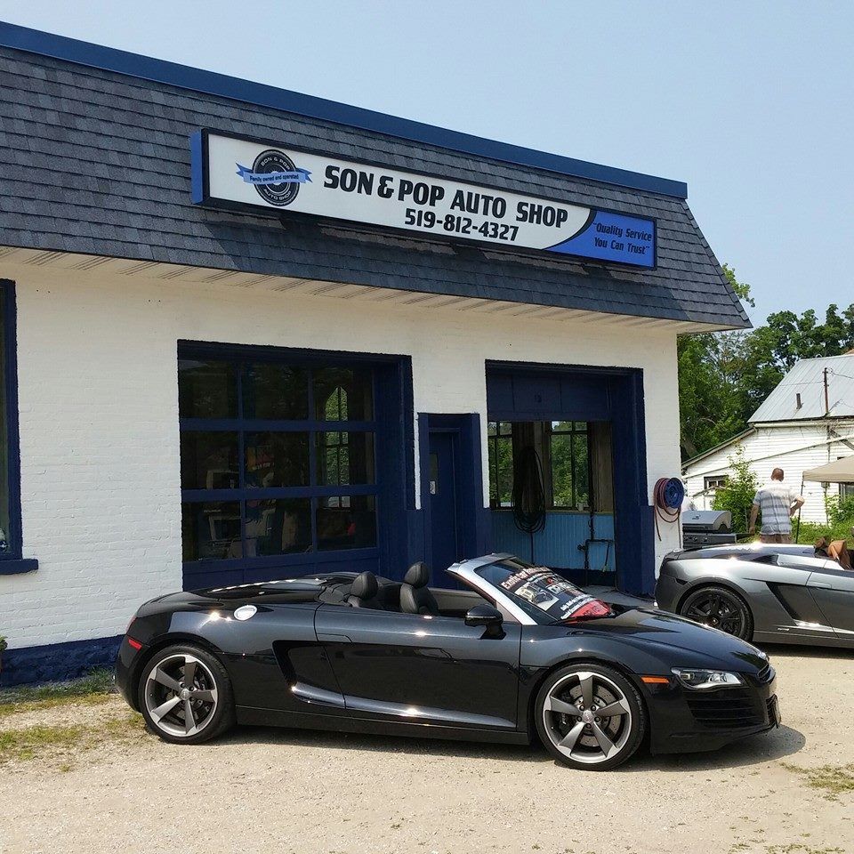 Son &a; Pop Auto Shop - Logo