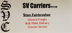 S V Carriers Pty Ltd - Logo