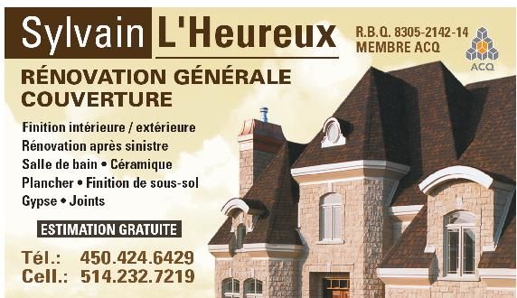 Sylvain L&s;Heureux Couvreur - Logo