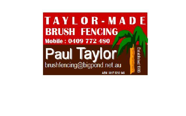 Taylor-Made Brush Fencing - Logo