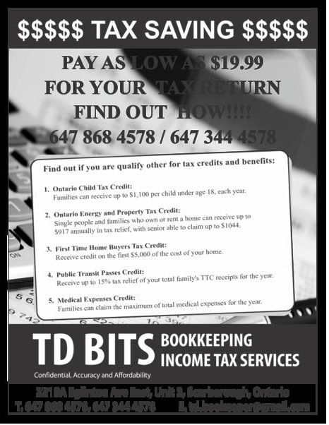 TD BITS Bookkeeping &a; Income Tax Services - Cover photo