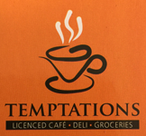 Temptations Licensed Cafe - Logo