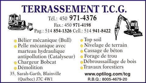 Terrassement T.C.G. inc. - Logo