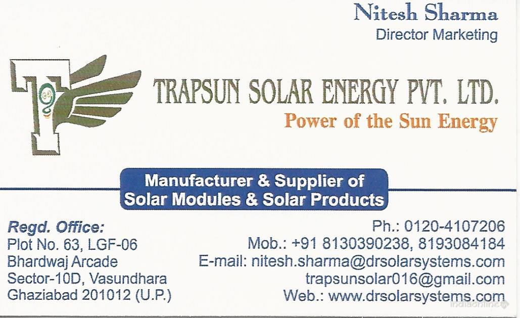 Trapsun Solar Energy Pvt Ltd - Cover photo