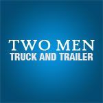 Two Men Truck and Trailer - Logo