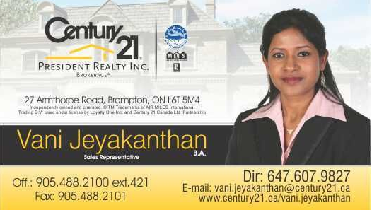 Vani Jeyakanthan - Century 21 President Realty Inc - Logo
