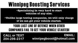 Winnipeg Boosting Services - Logo